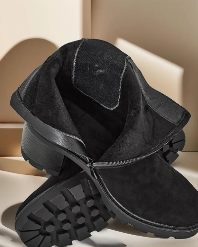 Royalfashion Eko-Wildleder Damen Stiefeletten auf einem Pfosten Weggis