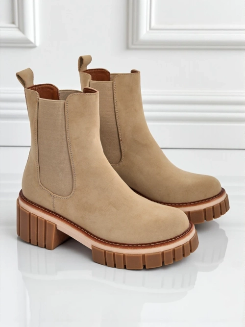 Ботки на підборах з еко нубуку Amber Walk