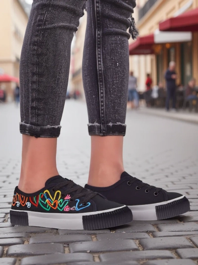 Royalfashion Damen Sneakers mit Druck Sercess