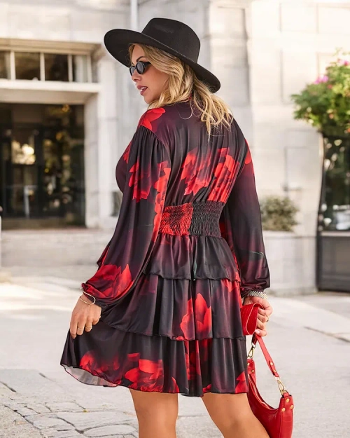 Плаття для жінок Royalfashion до коліна з принтом