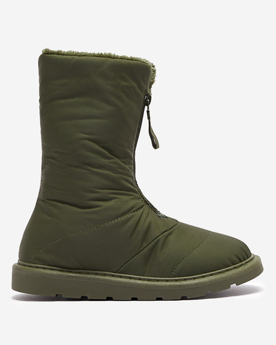 Dunkelgrüne Damenstiefel a'la Schneestiefel Tirigga- Footwear