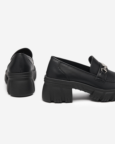 Schwarzer Damenschuh auf massiver Terima-Sohle - Footwear