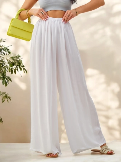 Royalfashion Viskose gerade Damenhose aus Stoff
