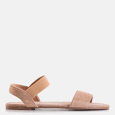 Braune Damensandalen aus Öko-Wildleder von Sprandu - Schuhe