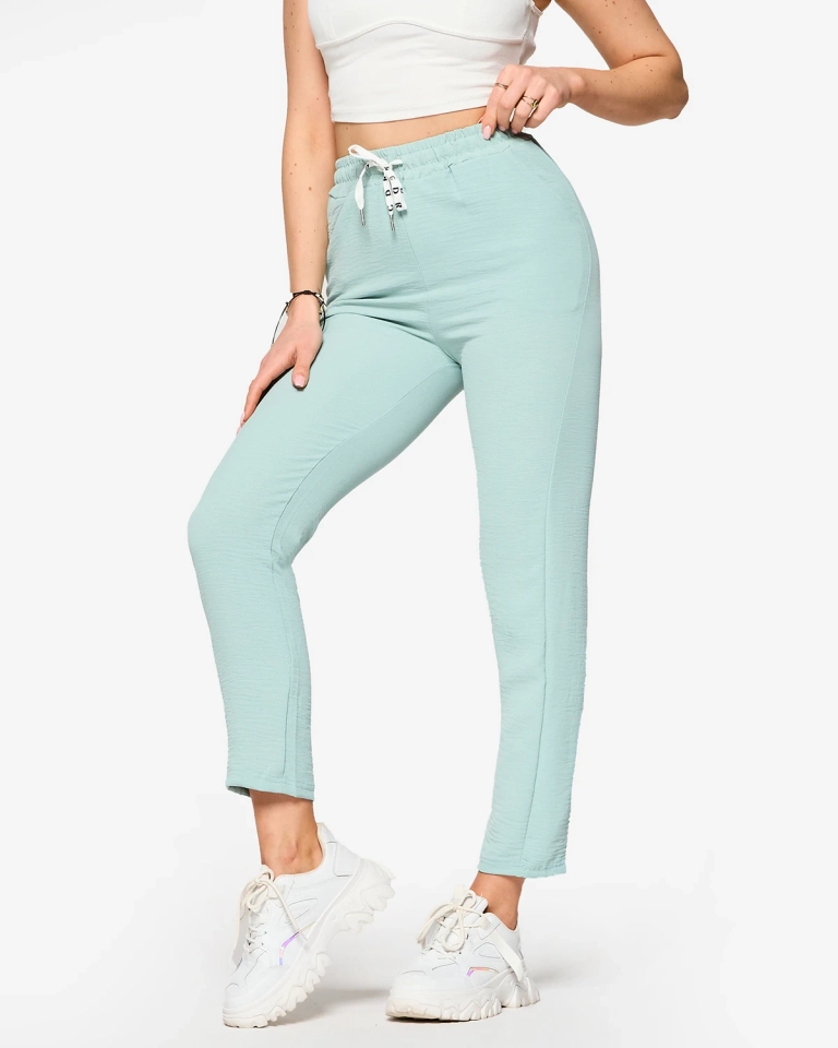 Mint gerade Damenhose aus Stoff - Kleidung