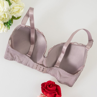 Lila wattierter BH mit Spitze - Unterwäsche