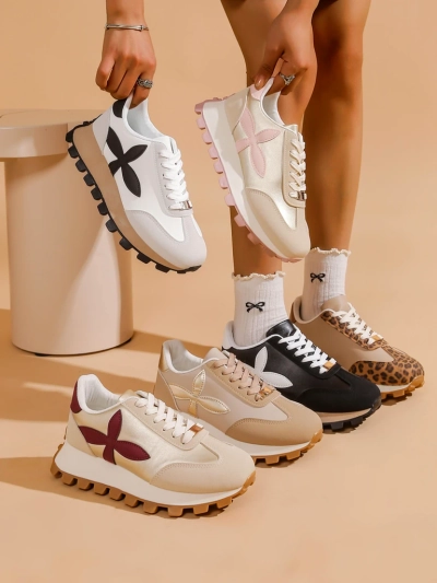 Royalfashion Damen Sport Sneakers auf einer dickeren Sohle Aloqa