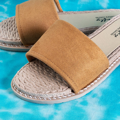 Ysia braune Damenpantoffeln - Schuhe