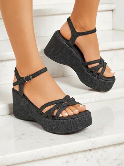 Royalfashion Damen Keilsandalen Shadow Lift
