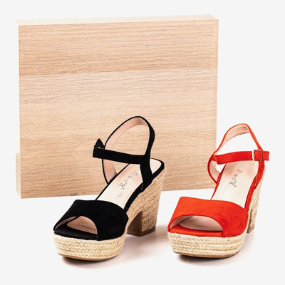 Schwarze Damensandalen an der Ferse Sugar Honey - Footwear 1