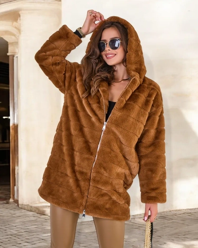 Royalfashion Damen Pelzmantel