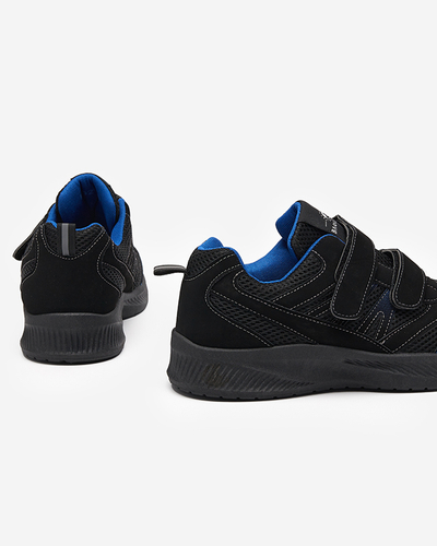 Blaue und schwarze Herrenschuhe Beniros mit Klettverschluss - Schuhe