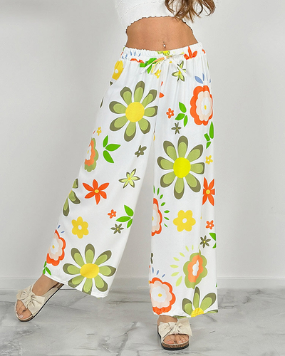 Royalfashion Weite Stoffhose mit Blumenmuster