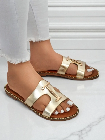 Royalfashion Damen-Pantoletten mit flacher Sohle Maya Louise