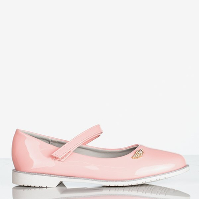 Rosa lackierte Ballerinas für das Mädchen Kandi - Schuhe 1