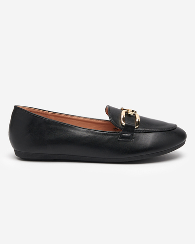 OUTLET Schwarze Öko-Leder-Slipper für Damen Kesine - Schuhe