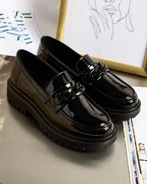 Royalfashion Жіночі лаковані мокасини з орнаментом Lehels