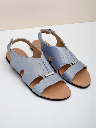 Royalfashion Damen Sandalen mit flacher Sohle Solea Comfort