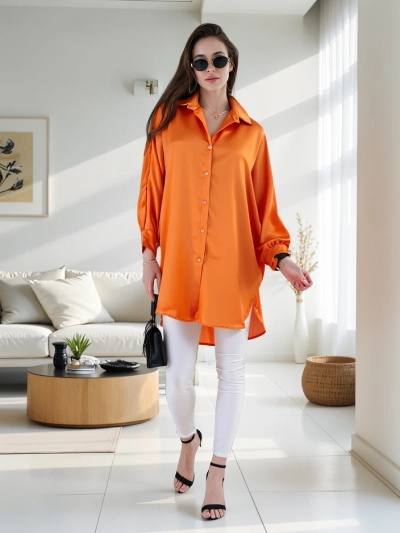 Royalfashion Langes Damen Oversized-Shirt
