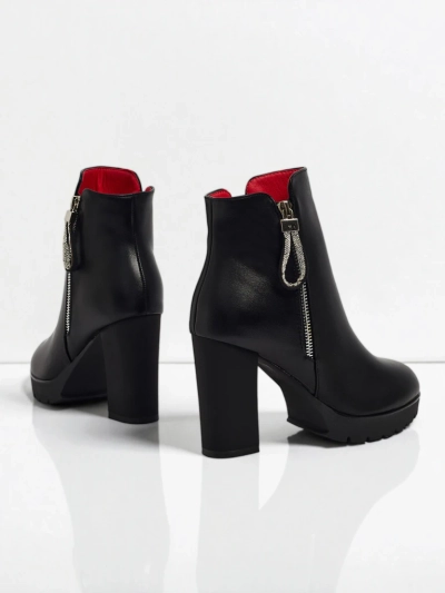 Damen Stiefeletten aus Öko-Leder mit Blockabsatz Marellin