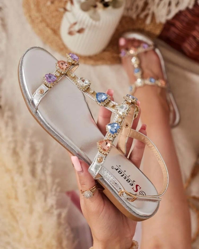 Royalfashion Damen Selina Zirkonia Sandalen