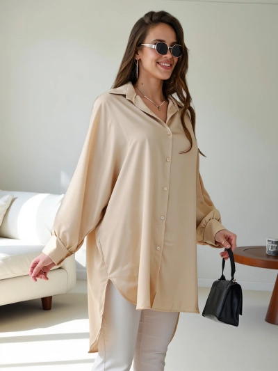 Royalfashion Langarm Damenoversize-Shirt
