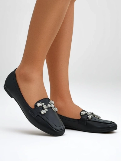 Royalfashion Damenmokassins mit Rocailles Lecilla