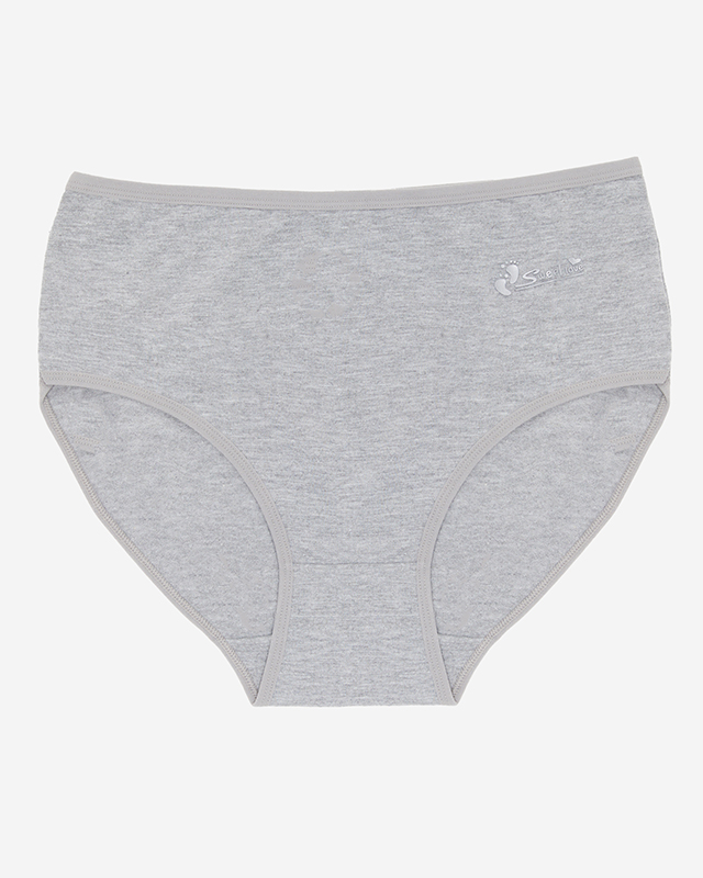 Grauer Damenslip, Slip PLUS SIZE- Unterwäsche