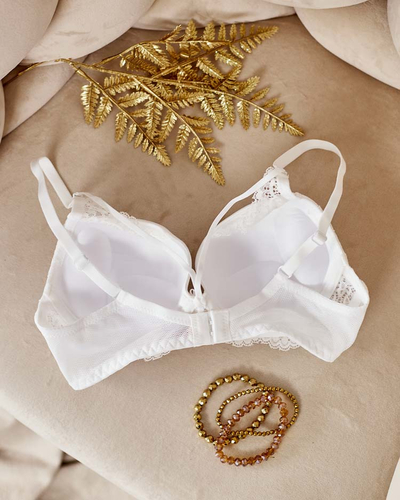 Royalfashion Damen-BH mit Spitzenverzierung und Trägern