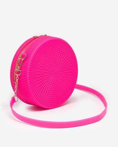 Fuchsia Damenhandtasche mit Prägung - Accessoires