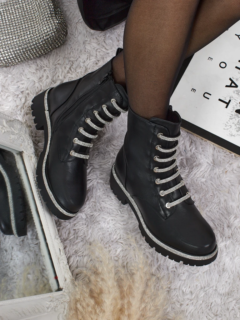 Öko-Leder Schnürstiefeletten Damen Lunara