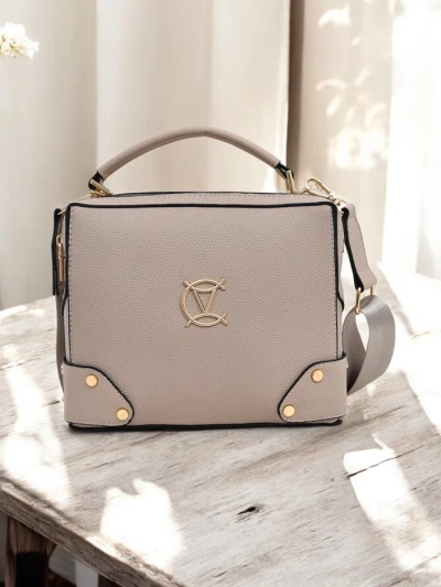 Royalfashion Vielseitige quadratische Handtasche aus Kunstleder