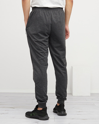 Graue Herren-Jogginghose aus Baumwolle mit Taschen - Kleidung