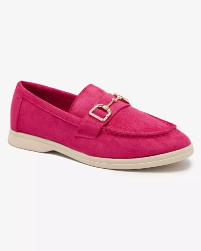 Fuchsia Damen Mokassins mit Goldverzierung Neterri - Footwear