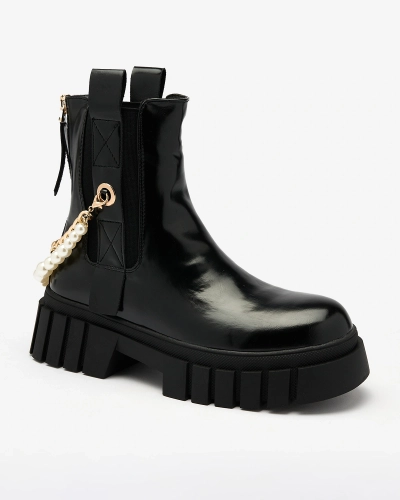 Royalfashion Schwarz Damenstiefel Zifosca