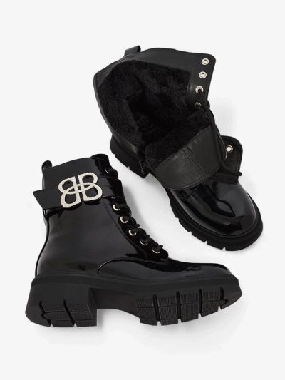 Lackierte Damenstiefeletten aus Öko-Leder Veuli