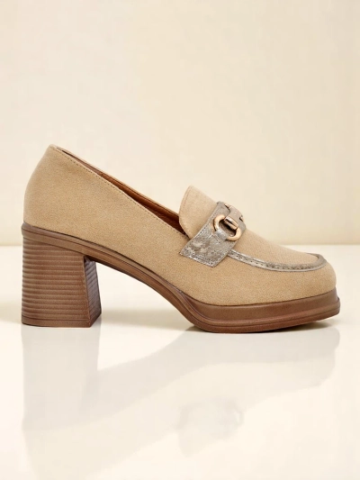 Royalfashion Damen-Loafers mit Blockabsatz Apareus