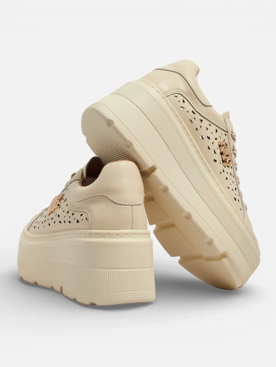 Ажурні спортивні жіночі снікерси зі шкіри натуральної Atelle