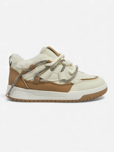 Sneakers Damen Aurora Beige Leder Bequem für den Alltag
