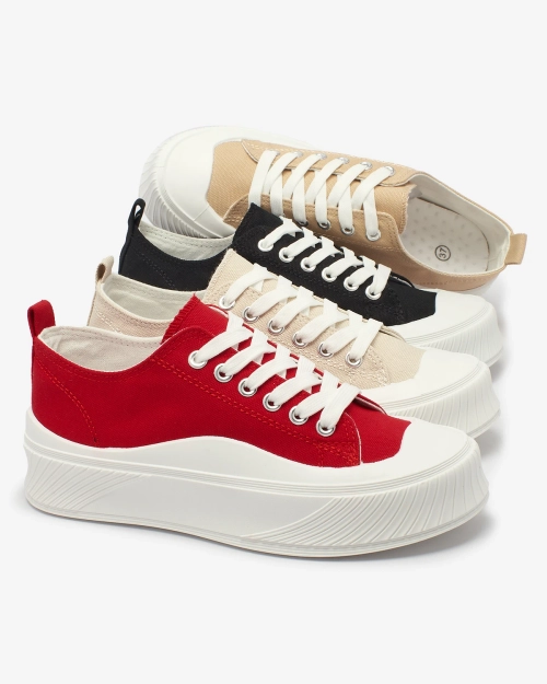 Royalfashion Чорні спортивні кросівки на платформі Luceri