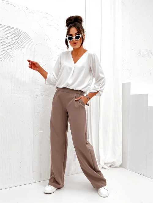 Royalfashion Широкі жіночі тканинні штани