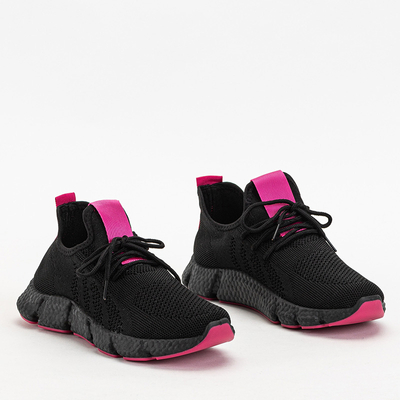 Sportschuhe für Damen in Schwarz und Fuchsia Bommgi - Schuhe