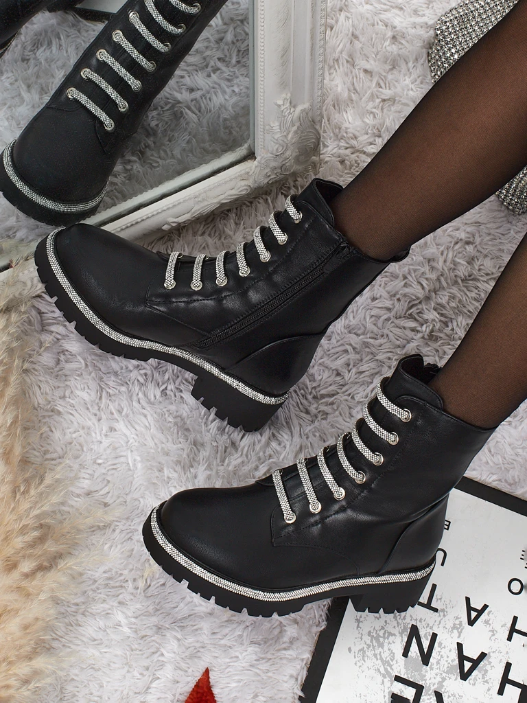 Öko-Leder Schnürstiefeletten Damen Lunara