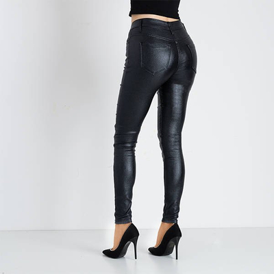 Schwarze Brokathose für Damen - Kleidung