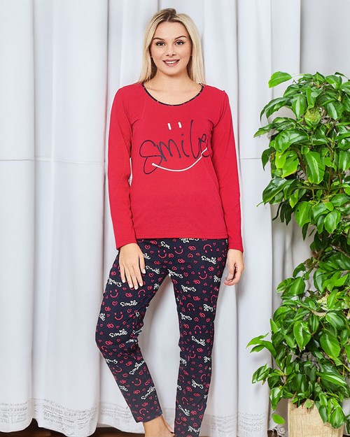 Royalfashion Жіноча піжама темно-синього та рожевого кольорів