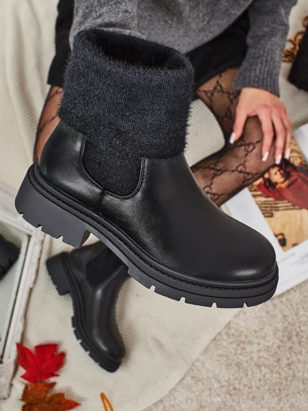 Damen Stiefeletten Kesy aus Öko-Leder mit Fell