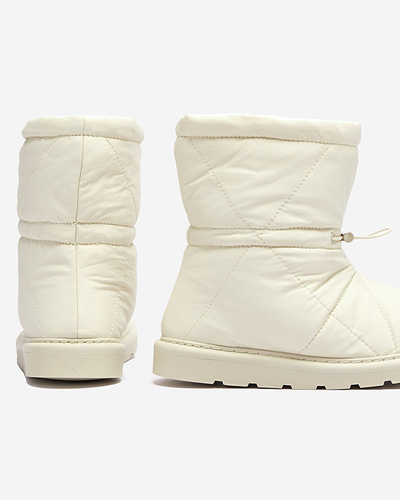 Beige Damen Isolierte Stiefel a'la Schneestiefel Kaliolen - Footwear