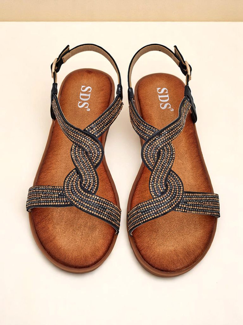 Royalfashion Жіночі сандалі з декоративними ремінцями Aria Shine