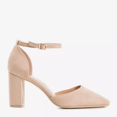 OUTLET Beige Pumps auf einem höheren Posten Edinburgh - Schuhe