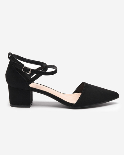 Schwarze Damensandalen auf Pfosten Crisco - Schuhe